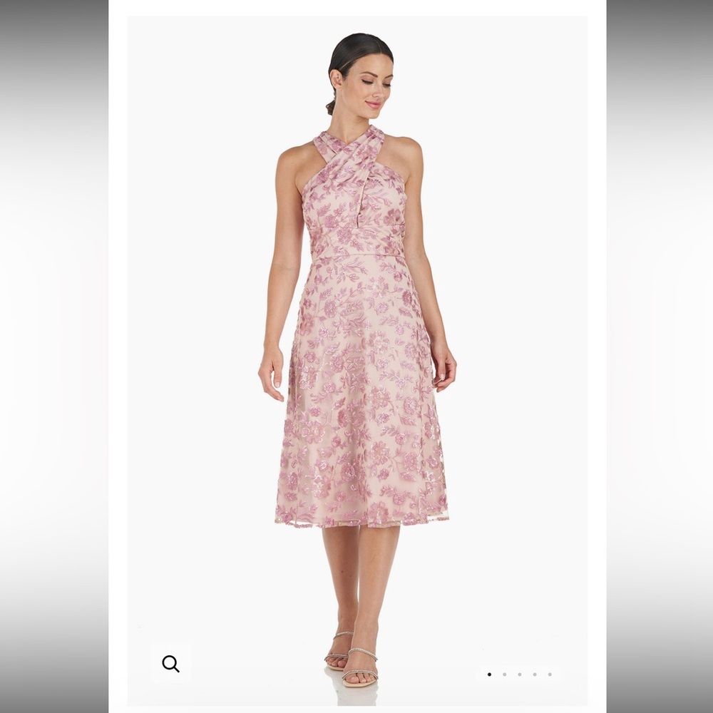 NWT JS Collection AMY HALTER A-LINE MIDI DRESS